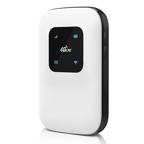 Karbor 4G-Mobile-WLAN-Router (300 Mbit/s Download / 50 Mbit/s Upload) | Tragbarer WLAN-Hotspot mit 2100 mAh Akku | Bis zu 10 Geräte verbinden | Kompatibel mit Allen europäischen SIM-Karten
