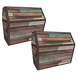  Reclaimed Wood Design Chest, Pack of 2