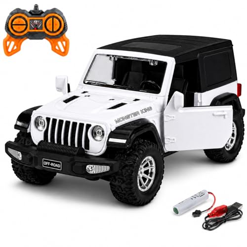 Image of Zest 4 Toyz Remote Control Car Toy for Kids Adults | 1:16 Rechargeable Off-Road Drift RC Jeep | Openable Doors | High Speed | 35+ft Range 2.4GHz Remote Control | USB Charging Cable | Birthday Gift