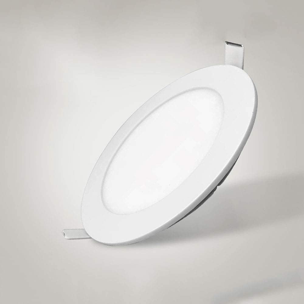 Recessed Ultra Thin Round Downlight, LED Panel Ceiling Lights for Commercial Home Illumination, Modern Spotlight Recessed Downlight Ceiling Lighting Fixture Embedded Downlight Integrated