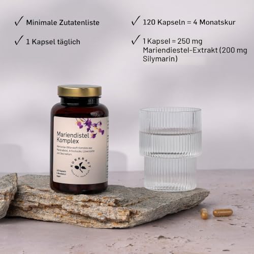 Foto von KURKRAFT Mariendistel Kapsel (120 Stk) - Komplex mit Sylimarin, Artischocke, Löwenzahn und Desmodium