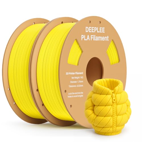 DEEPLEE PLA Filament 1.75mm Yellow 2kg Bundle