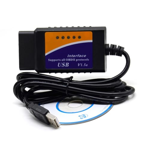 Alchiauto Elm USB OBDII V1.5 327 elm327 Diagnose Kabel Interface Scanner (Elm USB1.5) – vue 2