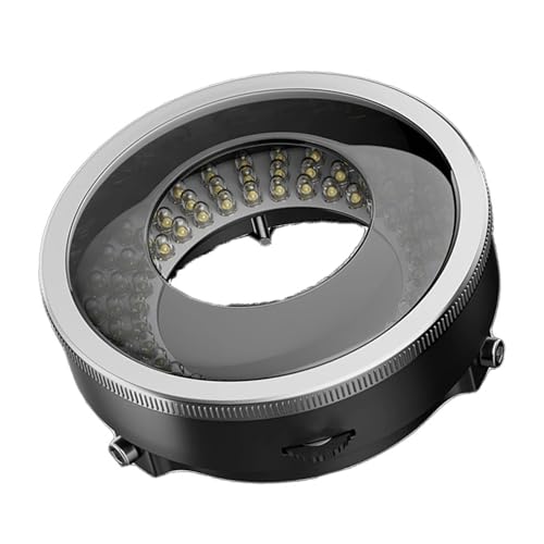 Microscopio polarizado de bajo consumo, iluminación uniforme, intensidad ajustable, anillos LED de alto brillo