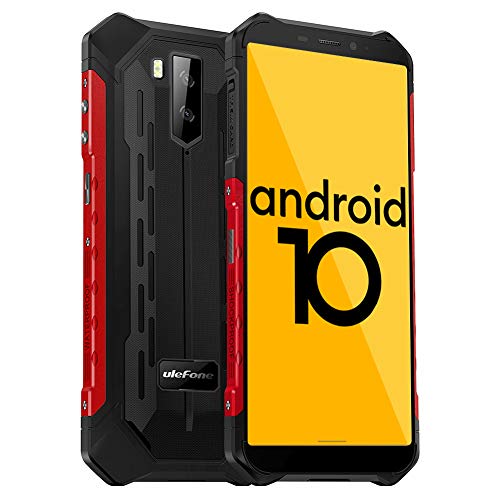 Ulefone Armor X5 Outdoor Handy - Android 10.0 Rugged Smartphone IP68/IP69K Wasserdicht Stoßfest Staubdicht Mobiltelefon Dual SIM 4G 3GB RAM 32GB ROM 5,5-Zoll-Display 5000mAh Akku (Rot)
