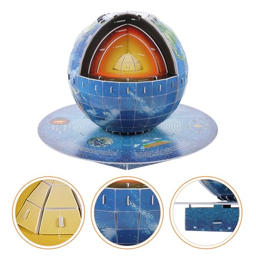Puzzle structure Terre DIY maquette système solaire éducative en papier pour enfant - 6