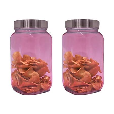 Buy Crownsmill Glass Jars And Containers 1800 Ml Barni Kitchen Storage Jar And Container Pack Of 2 Air Tight Lid Online At Low Prices In India Amazon In