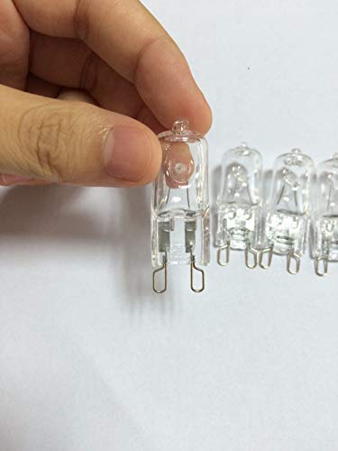 Vinaco G9 Bulb, 10 Pack G9 Halogen Bulb 60 Watt, High Output 720Lm Jd G9 120V 60W G9 Light Bulb Dimmable Long Lasting Lifespan, Cri100 & 2800K Warm White, G9/Bi-Pin Light Bulbs For Chandelier Lights #TOP6