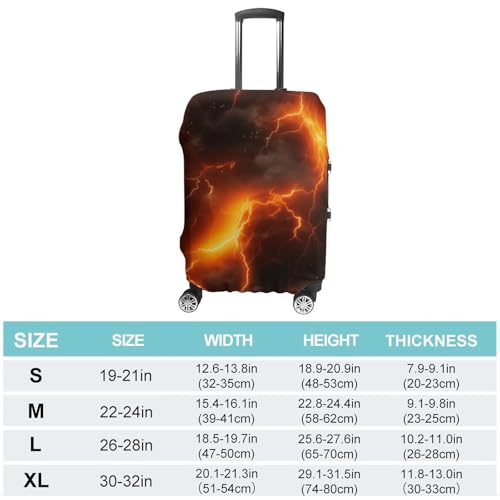 Flame Lightning Luggage Cover Travel Suitcase Cover Luggage Protector 22-24 Inch2