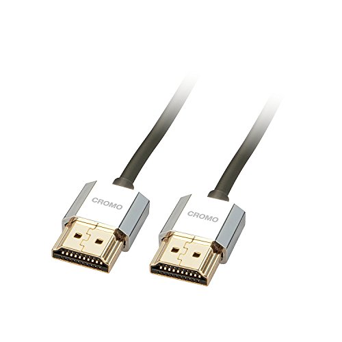 LINDY 0.3 m CROMO Slim 4K HDMI Cable with Ethernet, Grey