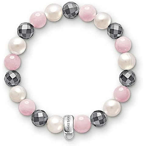 Thomas Sabo Women's Charm Bracelet with Rose Quartz Cover