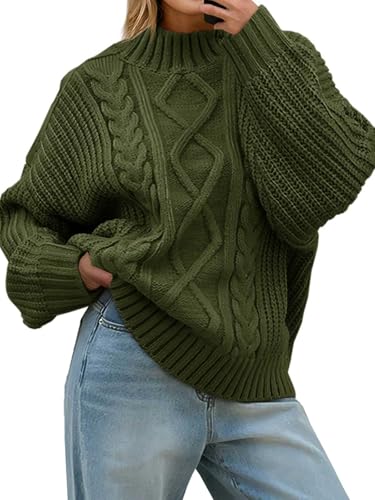 Saodimallsu Womens Oversized Cable Knit Sweaters...
