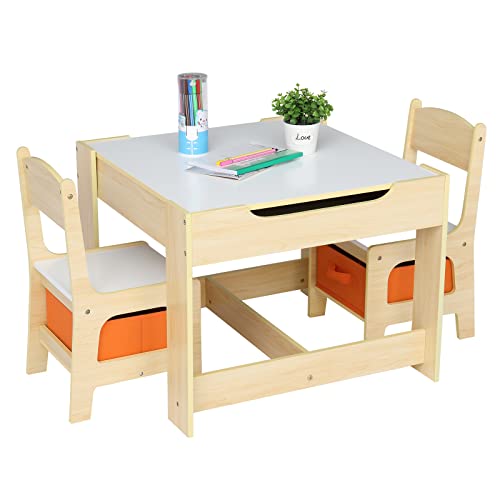 Freeon 44282 Table + 2 Chairs Bear White/Natural in ELGNO