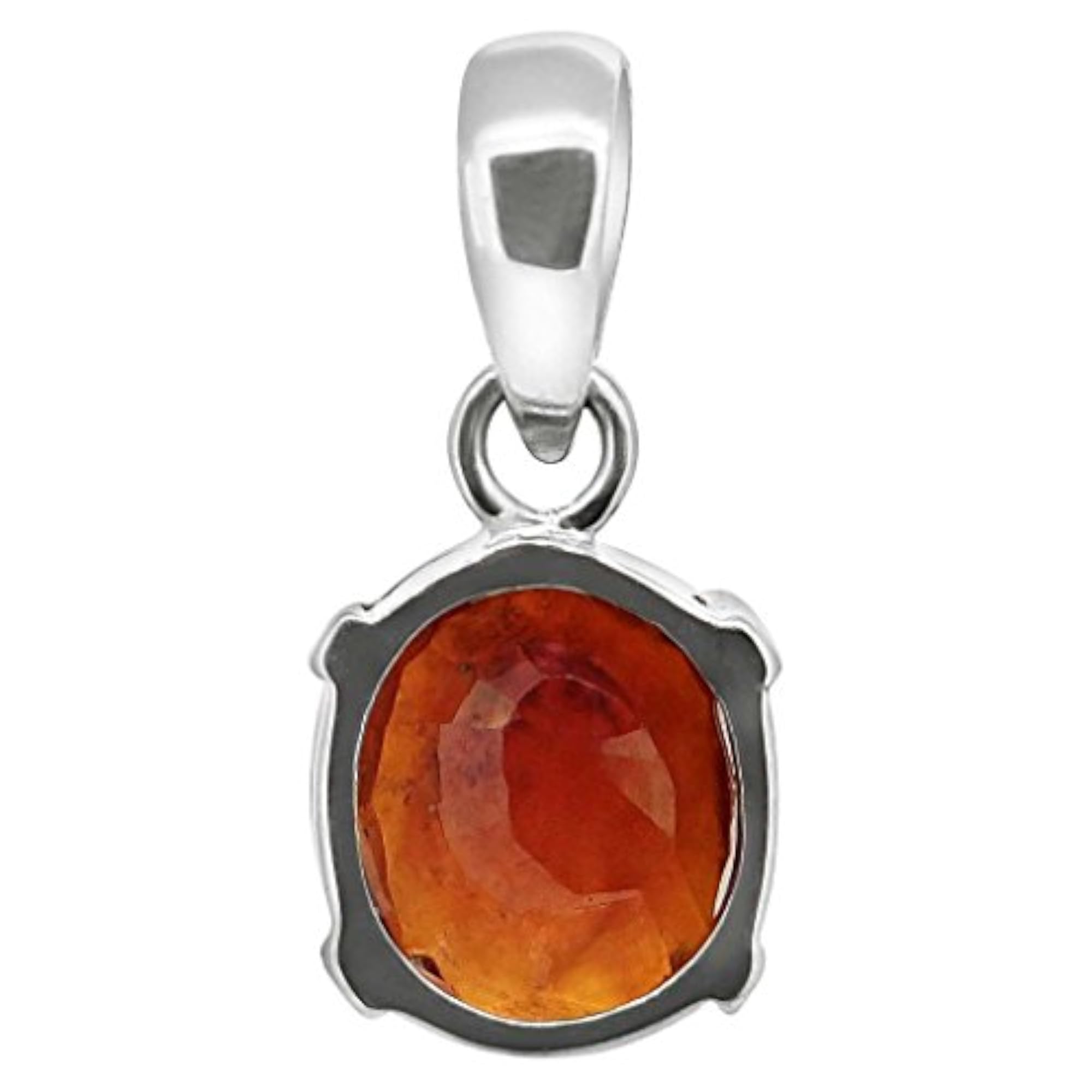 7.25 Ratti Hessonite Garnet Pendant, Certified Gemstone