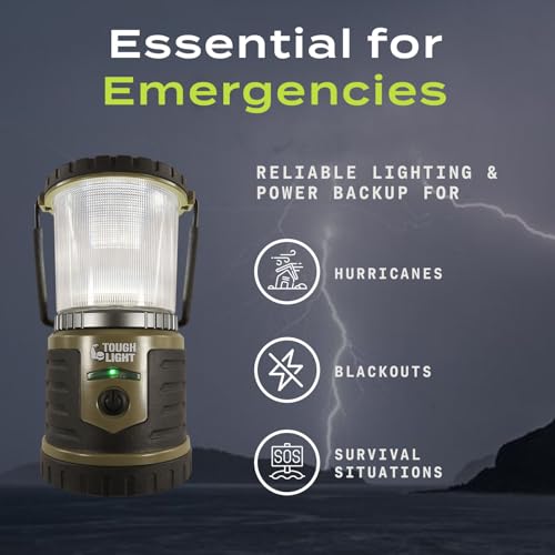 Tough Light USB Rechargeable Camping Lantern, 400 Lumens LED Lantern, Hanging Tent Lamp, 6000mAh Power Bank, 200 Hour, 6 Modes, for Outdoors & Emergency - Thumbnail 7