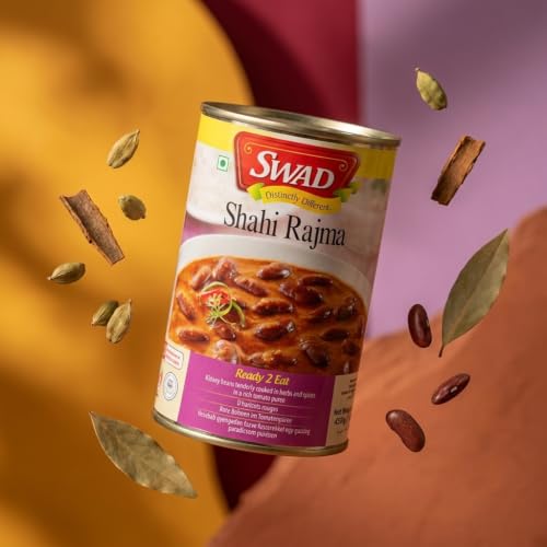 Image of SWAD Ready to Eat Shahi Rajma | Traditional Punjabi Style Rajma Masala | Red Kidney Beans Cooked in Tomato & Spice Gravy | Heat & Serve Vegetarian Food | 450g