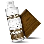Walnut Wood Stain, 250ml Water Based Wood Stain, Matte Wooden Dye Fast Curing for Indoor and Outdoor Wooden Furniture, Doors, Window, Wardrobe, Paneling, Cabinets Low Odor Non-Toxic & Long Lasting