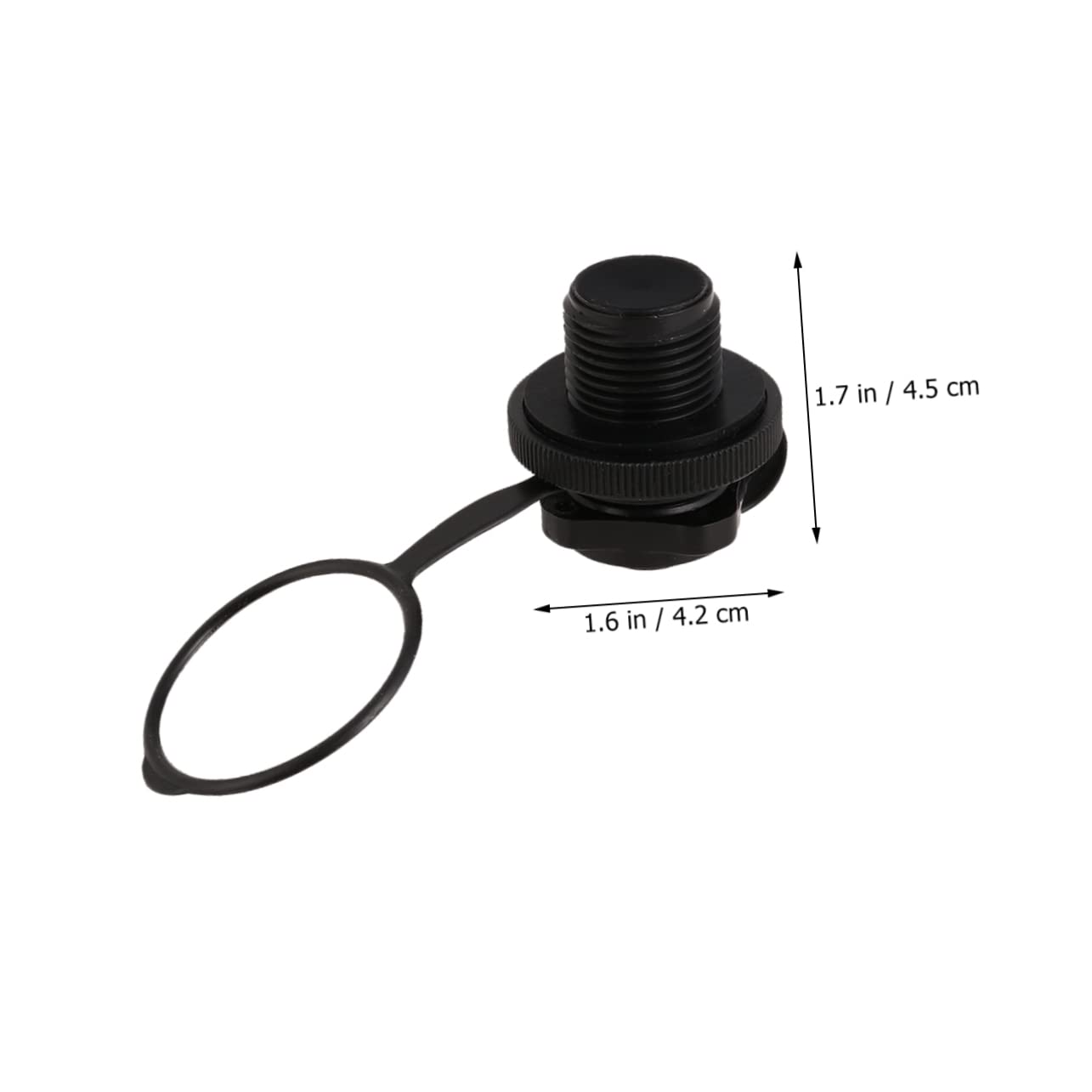 24stücke TPU Nozzle Schraubventil Inflatable Boat Zubehör Geeignet Für Gummiboote Kajaks Luftmatratzen Schwarz