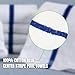 Towels N More 24x48 Soft Poolside Towels - 24 Large Super Absorbent Pool Towel White and Blue Center Stripe - Ideal for Home, Pool, Spa, Gym, Hotel, Motel Rental Room Use - 100% Cotton Bath Towels