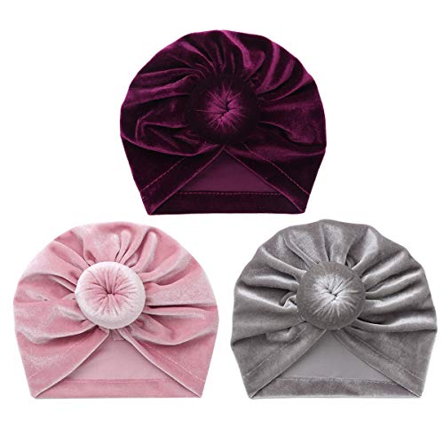 Freebily 3 Pezzi di Cappellino Turbante Bimba in