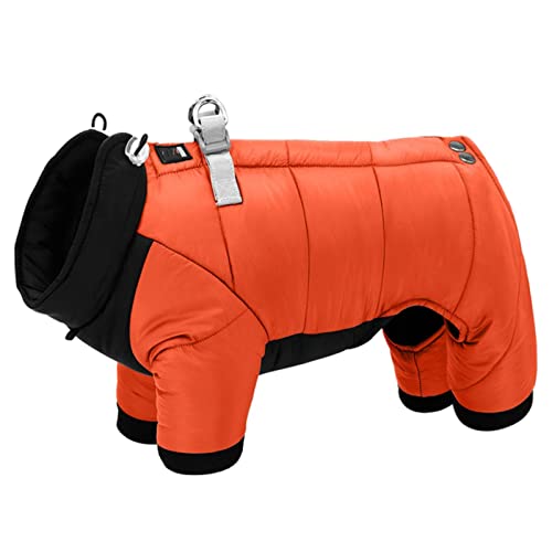 Winter Pet Dog Roupas grosso casaco de jaqueta de cães quentes com harness macacão filhote de cachor