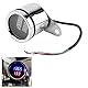 Ymiko Elektronischer Drehzahlmesser, 2 in 1 Motorrad LED Digital Voltmeter Drehzahlmesser Metall Kilometerzähler Tachometer