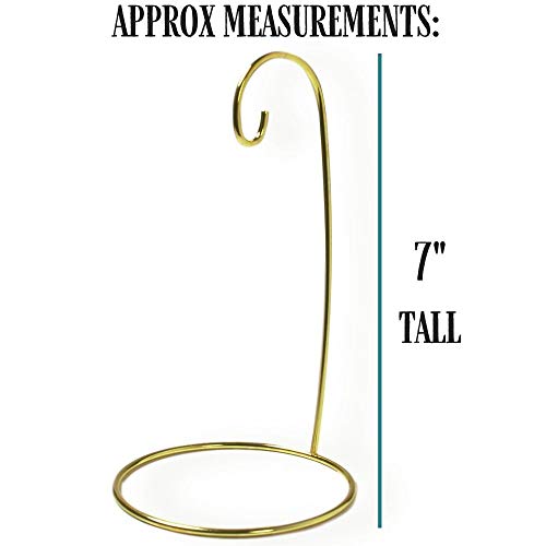 BANBERRY DESIGNS Christmas Ornament Stand - Set of 5 - Gold Metal Wire Ornament Stands - Display Holder - 7" H - Thumbnail 3