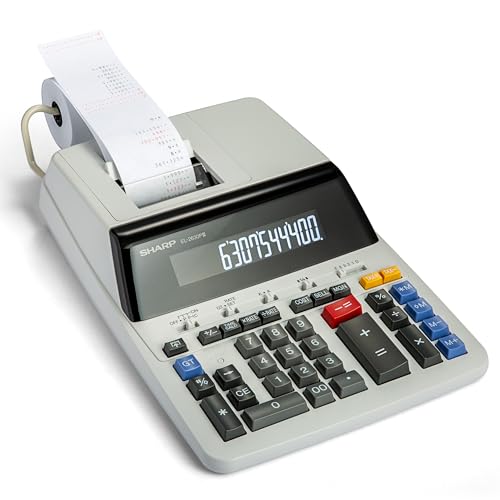 Calculatrice imprimante Sharp EL-2630PIII blanc pour organiser la comptabilite du bureau