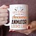 MONIZILUCKY Awesome Animator Mug 11oz – This Is What an Awesome Animator Looks Like – 11oz White Ceramic Coffee Cup Gift for Work Office, Coworker, Birthday, Christmas