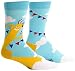 Sock It To Me Mens Fun Crew Socks -The Ecstasy of Mr. Wavy Arms,Multi-color,One Size
