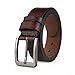 Produktbild VRLEGEND Ledergürtel Herren 110-175cm Gürtel Leder Jean Business Metall Retro Jeansgürtel Vollrindleder 40mm Breite (160cm, Braun)