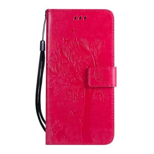 Housse Honor 10 flip en cuir PU avec porte-carte intégré et support vidéo rose