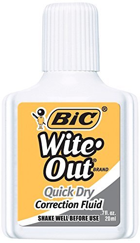 Bic White-Out Quick Dry Correction Fluid 5 pcs sku# 1849481MA