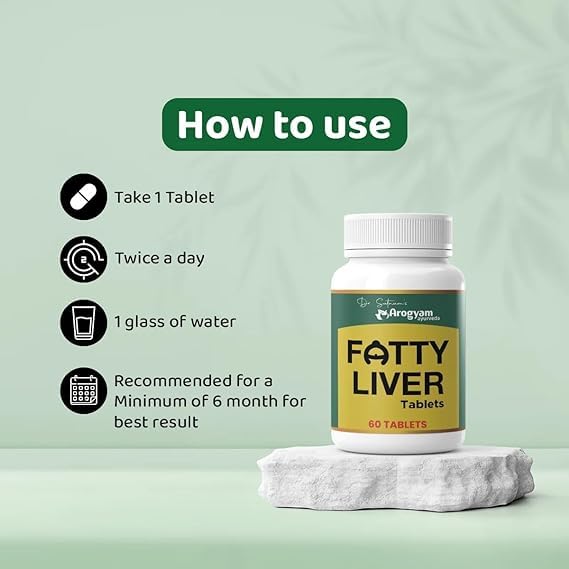 Image of Dr. Satnam's Arogyam Ayurveda Fatty Liver Tablets | Ayurvedic Herbal Liver Support Formula | Digestive & Metabolic Wellness Support | Plant-Based Supplement