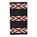 Majestic Ally Western Saddle Blanket, Canyon Diamond Design, New Zealand Wool, Handwoven Horse Tack, 36x34 Inches (Black Red)