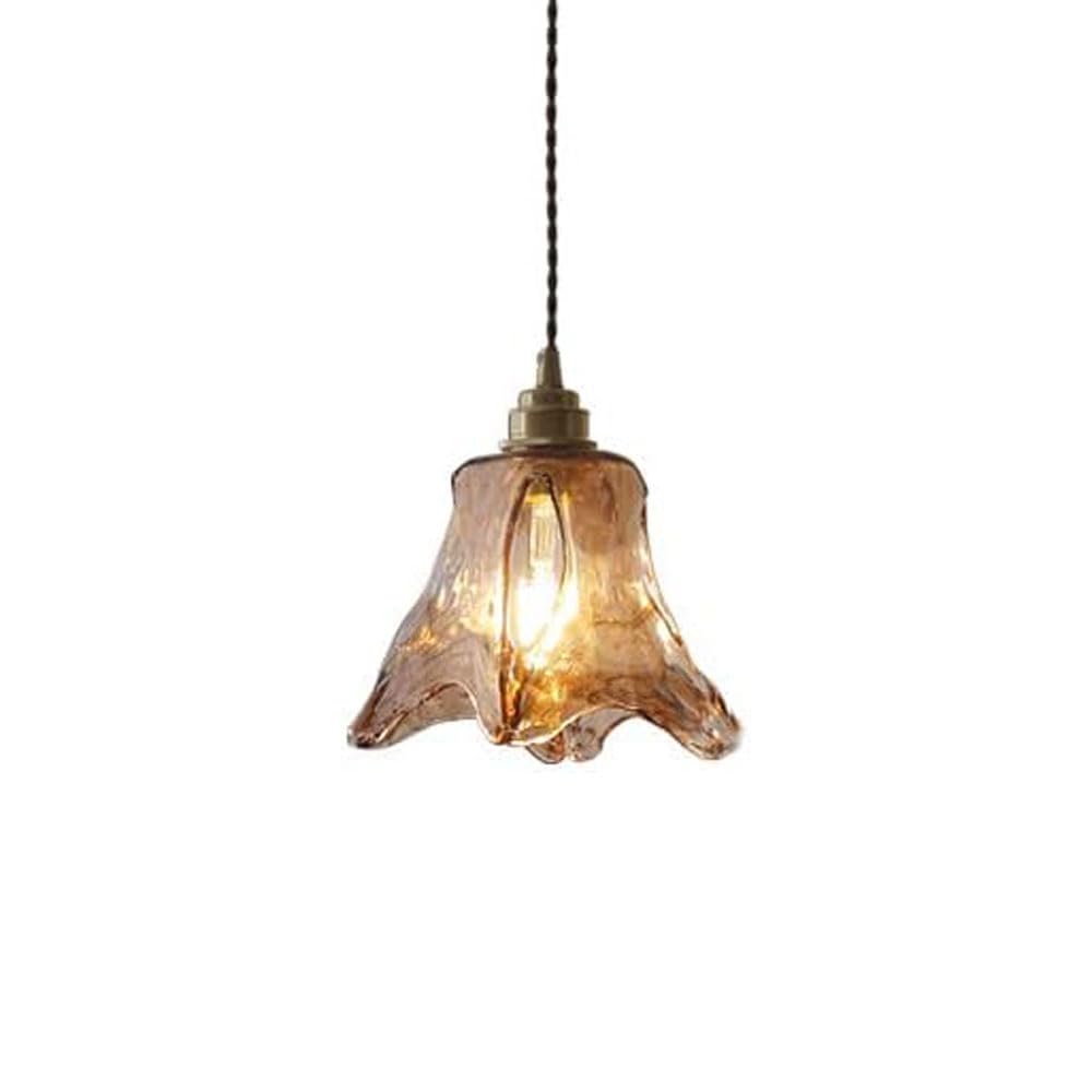Luminaire décoratif d'intérieur suspendu E27 avec abat-jour carré en verre