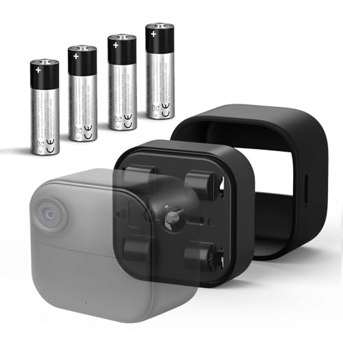 E EGOWAY Battery Extension Pack for Blink Outdoor 4-4X 6000mAh Ni-MH 2X Extended Runtime Batteries Waterproof Silicone Cover Compatible with Original Weatherproof Easy Installation 2 Pack (B