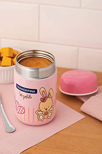 Pote Térmico, Tramontina, Le Petit Menina, Rosa, 0.4 L