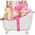 Spa Luxetique Mothers Day Gifts, Pamper Gifts for Women, 8pcs Rose Bath Gift Sets with Body Lotion, Body Butter, Bath Bombs, Bath Gift Sets for Women, Personalised Spa Gift Set, Birthday Gifts for Her