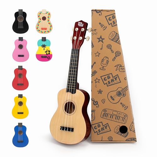 CB Sky Soprano Ukulele 53cm Anfänger, Schüler Hawaiian Gitarre (Natural)