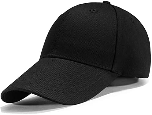 （05:30時点） [バロット] キャップ メンズ レディース 帽子 無地 男女兼用 深めタイプ 大きいサイズ UVカット ベースボールキャップ 綿100％ (L, ブラック)