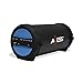 AXESS SPBT1041 Portable Thunder Sonic Bluetooth Cylinder Loud Speaker with Built-In FM Radio, SD Card, USB, AUX Inputs in Blue