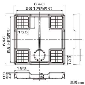 Amazon.co.jp: テクノテック[TECHNOTECH] 洗濯機用防水パン【TP640-CW1
