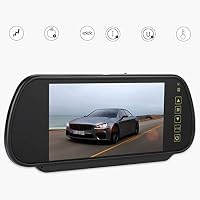 7 Zoll Auto Rückspiegel Display, 800x480 HD LED Einparkhilfe Bildschirm Monitor für VCD/DVD/GPS/Auto-Rückfahrkamer Frontkamera – Ansicht 6