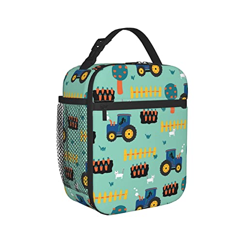 Lunch Bag For Women/Men,Tractors Kids Tractor Carrots,Reusable Lunch Box For Office Work School Picnic Beach,Leakproof Cooler Tote Bag Freezable Lunch Bag #TOP1