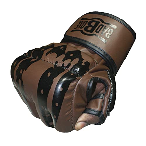 Mma Fighter Grappling Gloves Sparring Gloves Training Gloves (Small/Medium, Brown/Black) #TOP1