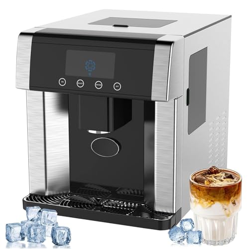 GHRERTX 2-in-1-Eiswürfelbereiter/Kaltwassermaschine mit LCD-Display, Eiswürfelmaschine for Zuhause, 3 Bullet-Eisgrößen, 2 Wasserzulaufmethoden, 15 kg in 24 Stunden, for Home-Office-Bar-Partys GHRERTX 2-in-1-Eiswürfelbereiter/Kaltwassermaschine mit LCD-Display, Eiswürfelmaschine for Zuhause, 3 Bullet-Eisgrößen, 2 Wasserzulaufmethoden, 15 kg in 24 Stunden, for Home-Office-Bar-Partys