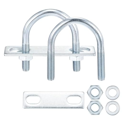 METALLIXITY U Bolts 4 Sets (5/16"(M8) x1.65"x2.51"), Round U Bolt Kits Carbon Steel with Accessories - for Construction, Pipe, Trailer, Automotive, Leaf Spring Fastener