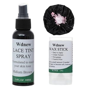 Lace Tint Spray for Wigs Melt with Hair Wax Stick Medium Brown Lace Tint for Wig Toupee fake Beard Hair Tool Kit