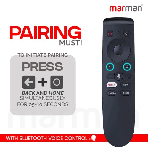 Image of marman Compatible with Oneplus TV Bluetooth Voice Remote Control Suitable for Y Series HD Ready LED Smart Android Televison with Netflix, YouTube, Prime Video and Google Assistant - Pairing Must!